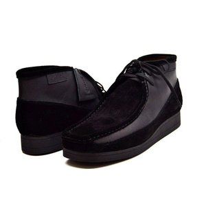 British Walkers New Castle Men's Suede and Leather Wallabee Boots Black